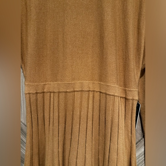NWT Express Pleated Mock Neck Cutout Back Sweater Dress - Picture 8 of 12